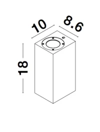 Aplică exterior FUENTO GU10, 2x7 W, 100-240 V, IP65, beton și sticlă 7