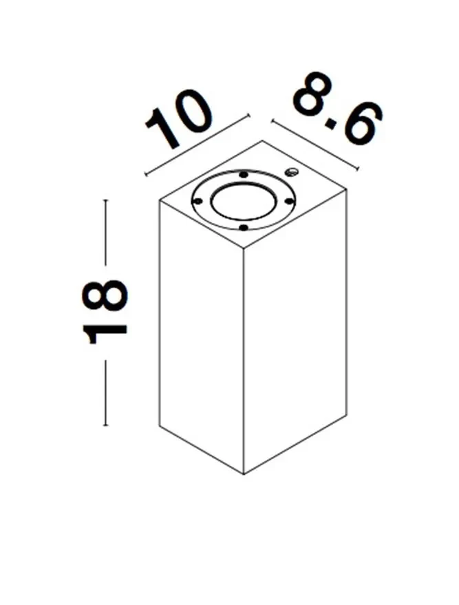 Aplică exterior FUENTO GU10, 2x7 W, 100-240 V, IP65, beton și sticlă 7