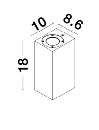Aplică exterior FUENTO GU10, 2x7 W, 100-240 V, IP65, beton și sticlă 8