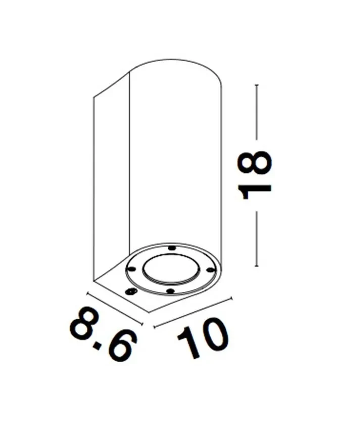 Aplică exterior LIDO GU10, 2x7 W, 100-240 V, IP65, beton și sticlă 6