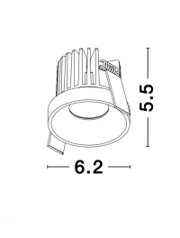 Spot PETIT 9 W, 24 V, 530 lm, 3000K, IP42, aluminiu 3