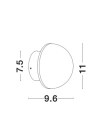 Aplică NETUNE LED 6 W, 220-240 V, 160 lm, 3000K, IP20, beton 5
