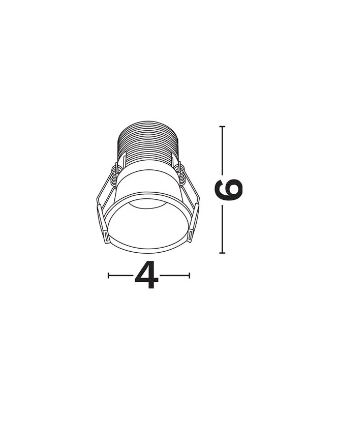 Spot Glyce LED 6 W, 220-240 V, 378 lm, 3000K, IP20, UGR <19, CRI ≥90, aluminiu 4
