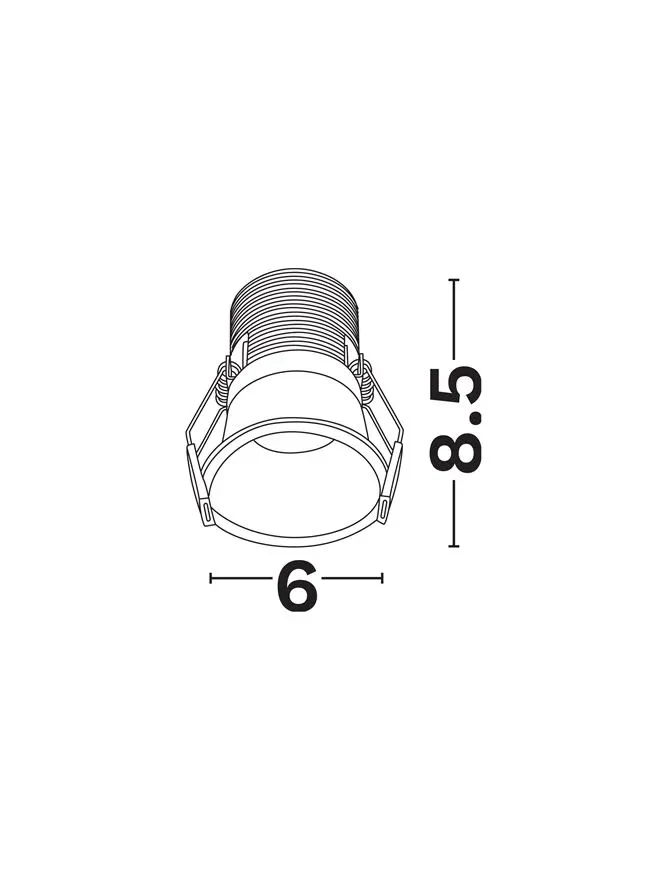 Spot Glyce LED 12 W, 220-240 V, 738 lm, 2700K, IP20, UGR <19, CRI ≥90, aluminiu 4