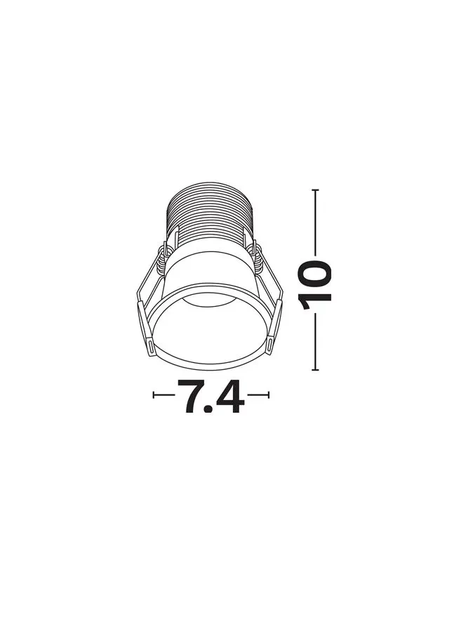 Spot Glyce LED 20 W, 220-240 V, 1169 lm, 2700K, IP20, UGR <19, CRI ≥90, aluminiu 4