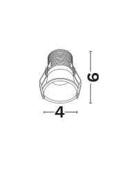 Spot Glyce LED 6 W, 220-240 V, 438 lm, 2700K, IP20, UGR <19, CRI ≥90, aluminiu 4