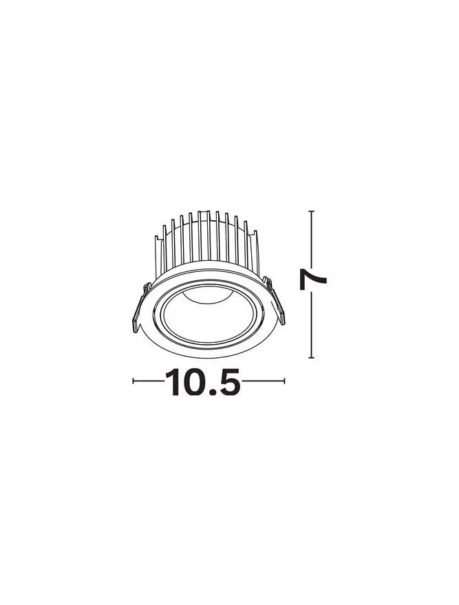 Spot Vulcan LED 20 W, 220-240 V, 1286 lm, 3000K, IP20, UGR <19, CRI ≥90, aluminiu 5