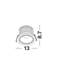 Spot Vulcan LED 30 W, 220-240 V, 2297 lm, 2700K, IP20, UGR <19, CRI ≥90, aluminiu 5