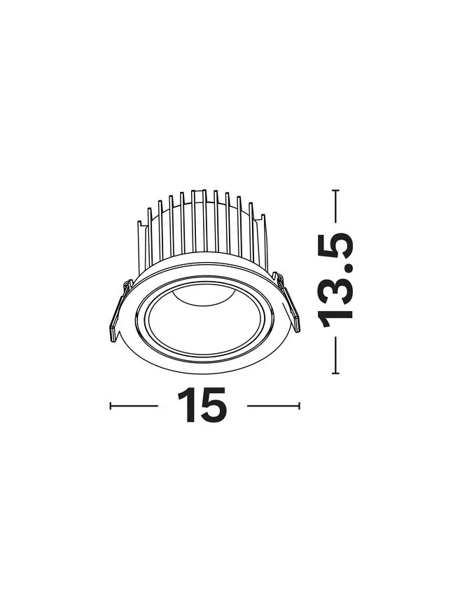 Spot Vulcan LED 40 W, 220-240 V, 3433 lm, 3000K, IP20, UGR <19, CRI ≥90, aluminiu 5