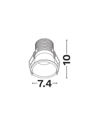 Spot Glyce LED 20 W, 220-240 V, 1169 lm, 3000K, IP20, UGR <19, CRI ≥90, aluminiu 4