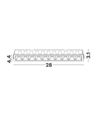 Spot Area LED 20 W, 220-240 V, 1334 lm, 3000K, IP20, UGR <19, CRI ≥80, aluminiu 3