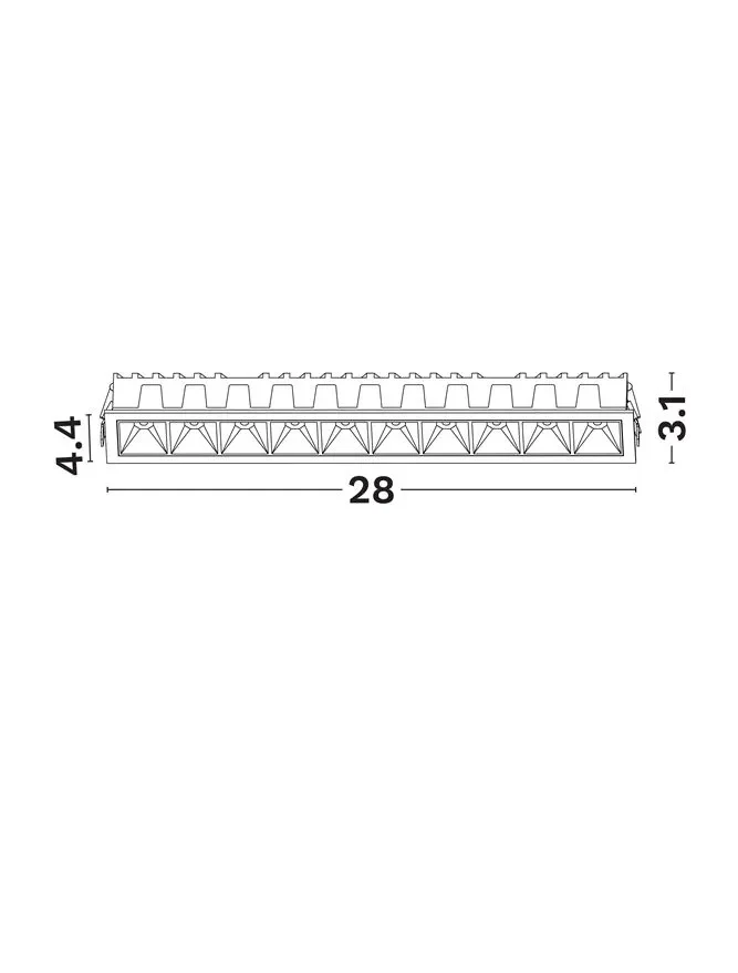 Spot Area LED 20 W, 220-240 V, 1334 lm, 3000K, IP20, UGR <19, CRI ≥80, aluminiu 3