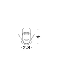 Spot Lucy LED 3 W, 220-240 V, 173 lm, 3000K, IP20, UGR <8, CRI ≥90, aluminiu 2
