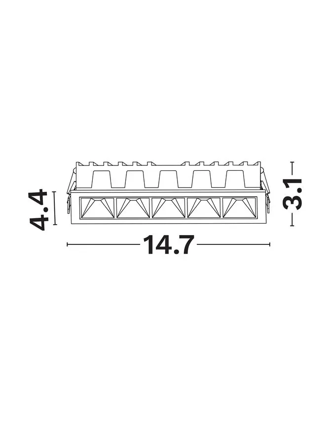Spot Area LED 10 W, 220-240 V, 669 lm, 3000K, IP20, UGR <19, CRI ≥80, aluminiu 3