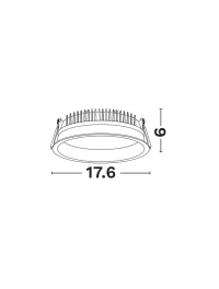 Spot Fati LED 23 W, 220-240 V, 2210 lm, 4000K, IP20, CRI ≥90, aluminiu 2