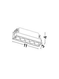 Spot Gono LED 11 W, 220-240 V, 541 lm, 3000K, IP20, UGR <19, CRI ≥90, aluminiu 3