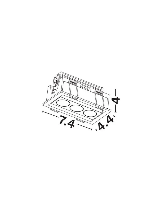 Spot Gono LED 6 W, 220-240 V, 292 lm, 3000K, IP20, UGR <19, CRI ≥90, aluminiu 3