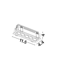 Spot Gono LED 11 W, 220-240 V, 541 lm, 3000K, IP20, UGR <19, CRI ≥90, aluminiu 3