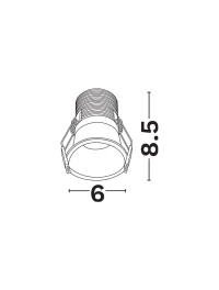 Spot Glyce LED 12 W, 220-240 V, 874 lm, 4000K, IP20, UGR <19, CRI ≥90, aluminiu 4