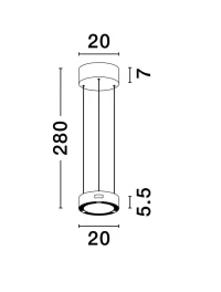Suspensie AFI LED 24 W, 220-240 V, 1712 lm, 3000K, IP20, aluminiu și oțel 8
