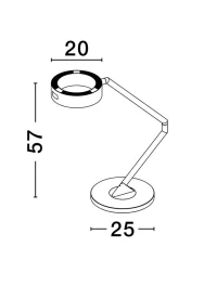Veioză AFI LED 23 W, 220-240 V, 1853 lm, 3000K, IP20, aluminiu și oțel 7
