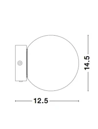 Aplică JOLINE LED 6 W, 230 V, 450 lm, 3200K, IP20, aluminiu, metal și sticlă 5