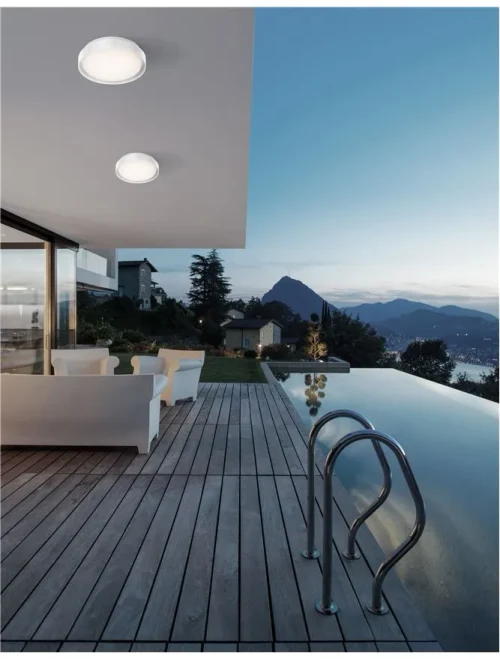 Plafonieră exterior OLIVER LED 20 W, 100-240 V, 1550 lm, 3000K, IP65, CRI ≥80, aluminiu și acril