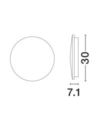 Aplică exterior COPPER LED 16 W, 220-240 V, 1111 lm, 3000K, IP65, aluminiu 7