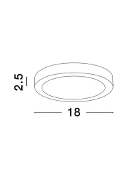 Ventilator AXEL LED 18 W, 230 V, 1080 lm, 3000K, IP20 3