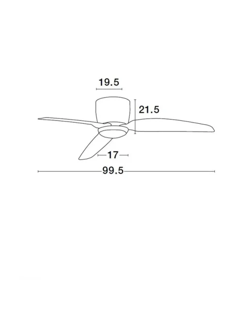 Ventilator VOLGA LED 18 W, 220-240 V, 650 lm, 3000K, IP20, aluminiu și ABS