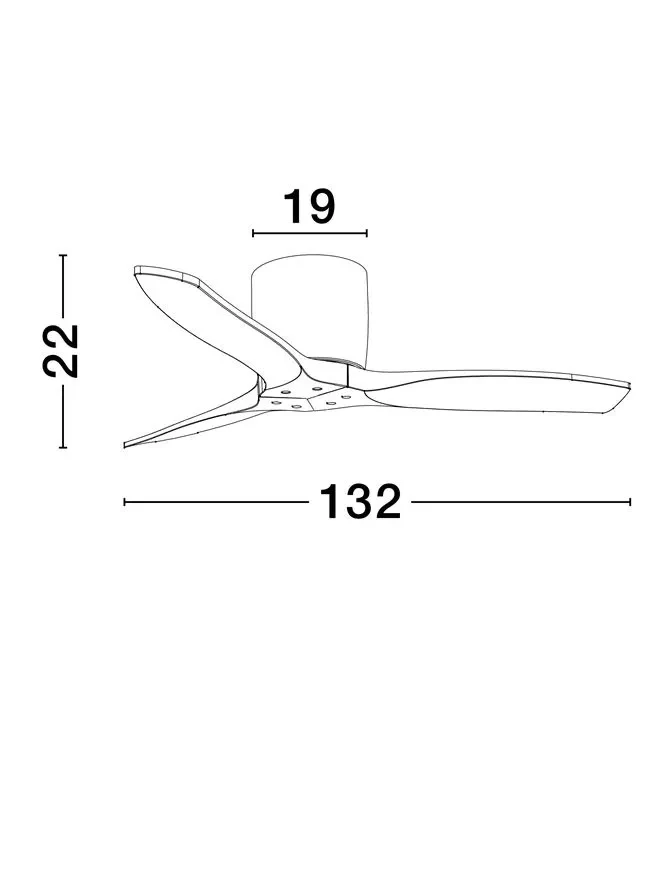 Ventilator NINEMIA 40 W, 220-240 V, IP20, metal și lemn 6