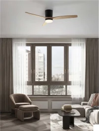 Ventilator ALOA LED 18 W, 220-240 V, 2190 lm, 3000-4000-6500K, IP20, acril, metal și lemn