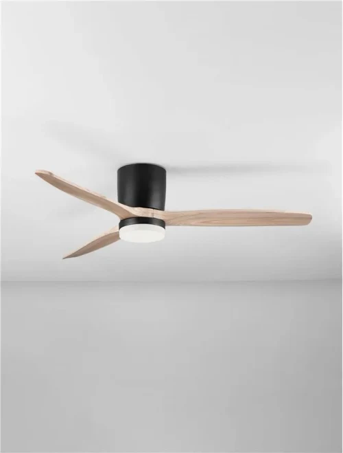 Ventilator ALOA LED 18 W, 220-240 V, 2190 lm, 3000-4000-6500K, IP20, acril, metal și lemn