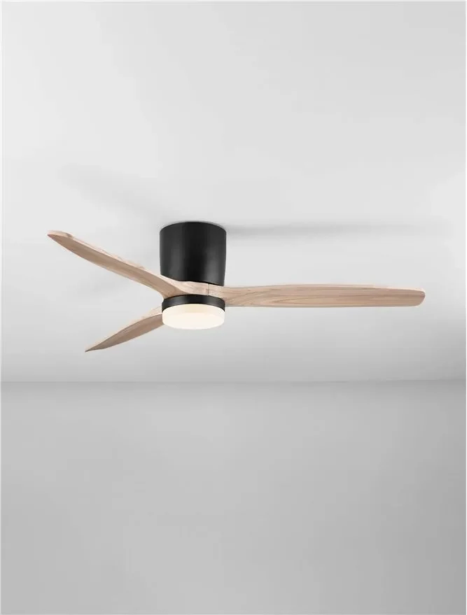 Ventilator ALOA LED 18 W, 220-240 V, 2190 lm, 3000-4000-6500K, IP20, acril, metal și lemn 4