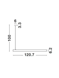 LINA 40 W, 220-240 V, 2800 lm, 3000K, IP20, UGR <8, CRI ≥90, aluminiu 4