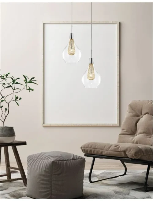 Suspensie FILO G9, 1x5 W, 220-240 V, IP20, aluminiu și sticlă