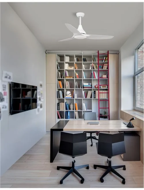 Ventilator SAMOA LED 40 W, 220-240 V, 700 lm, 3000K, IP20, oțel, sticlă și ABS