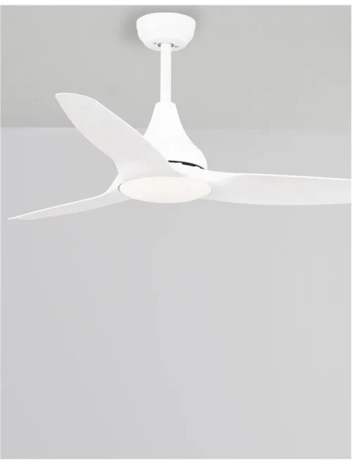 Ventilator SAMOA LED 40 W, 220-240 V, 700 lm, 3000K, IP20, oțel, sticlă și ABS