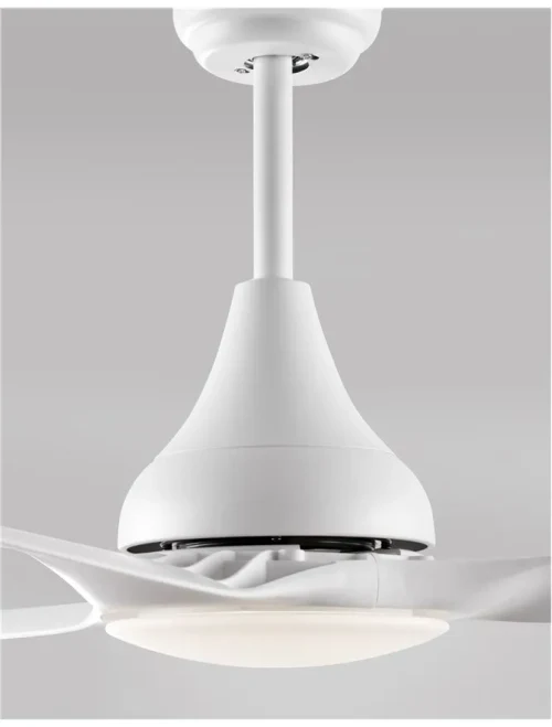 Ventilator SAMOA LED 40 W, 220-240 V, 700 lm, 3000K, IP20, oțel, sticlă și ABS