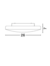 Plafonieră IVI E27, 1x12 W, 220-240 V, IP44, metal și sticlă 3