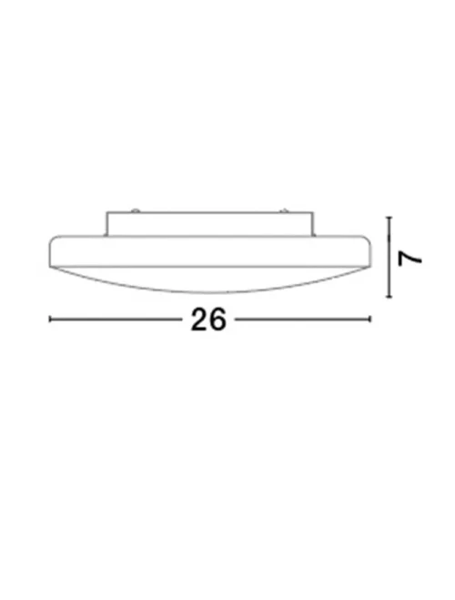 Plafonieră IVI E27, 1x12 W, 220-240 V, IP44, metal și sticlă