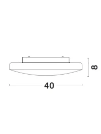 Plafonieră IVI E27, 2x12 W, 220-240 V, IP44, metal și sticlă 3