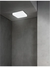 Plafonieră CUBE E27, 1x12 W, 220-240 V, IP44, metal și sticlă