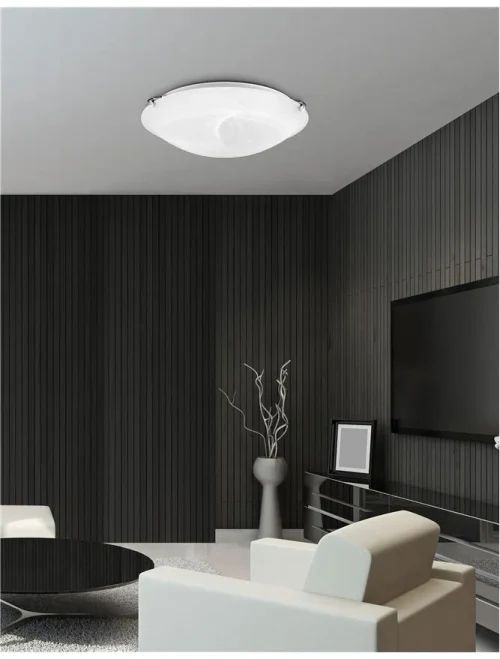 Plafonieră GIORNO E27, 1x12 W, 220-240 V, IP20, metal, sticlă și alabaster