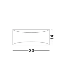 Aplică OTELLO E14, compatibil 1x40 W, 220-240 V, IP20, gips 2