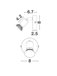 Proiector BASE GU10, 1x5 W, 220-240 V, IP20, metal 3
