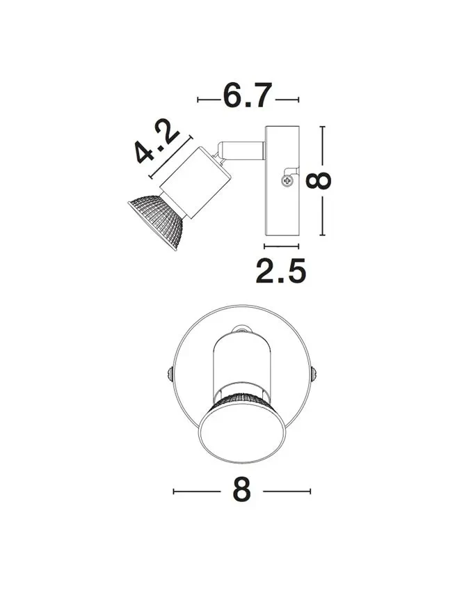 Proiector BASE GU10, 1x5 W, 220-240 V, IP20, metal 3