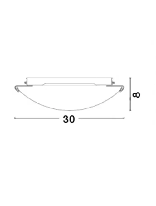 Plafonieră ERA E27, 2x12 W, 220-240 V, IP20, cristal, metal și sticlă