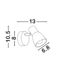 Proiector PUBLICO E14, 1x5 W, 220-240 V, IP20, metal și sticlă 3