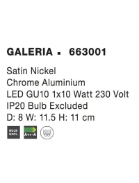 Proiector GALERIA GU10, 1x5 W, 230 V, IP20, aluminiu 4